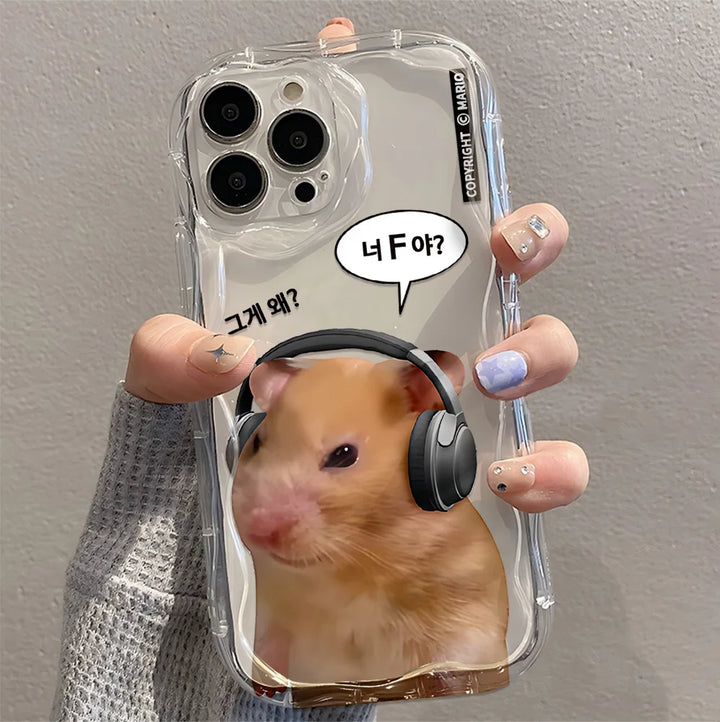 Fun Hamster Meme Phone Case For Motorola Moto E14 G24 G15 G75 G35 G05 R13 G54 G34 G84 G53 G52 E22 Edge 50 Pro Ultra Fusion 4G 5G