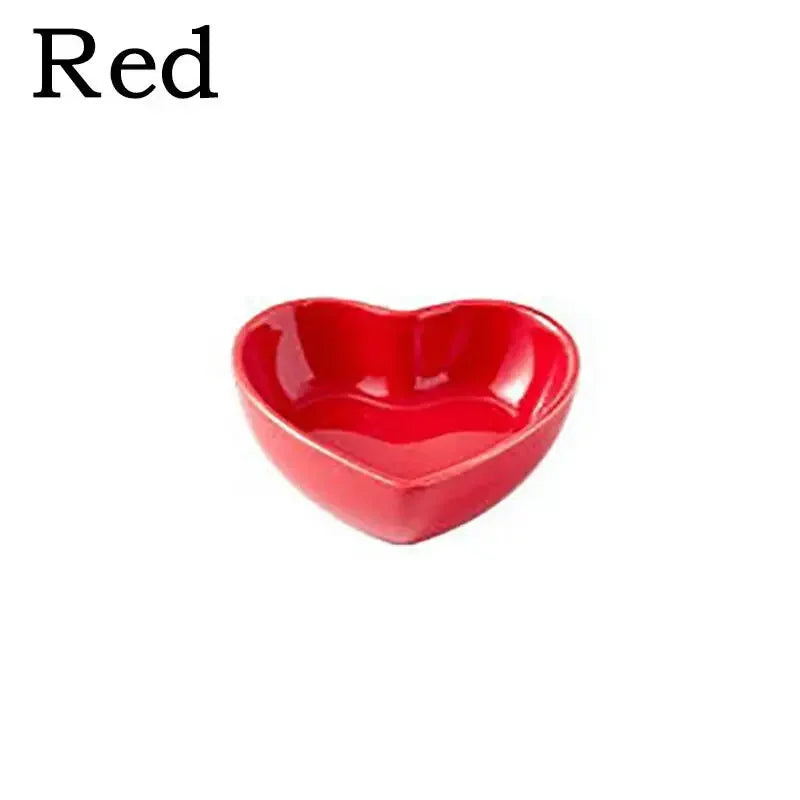Colorful Heart Ceramic Bowl for Small Pets