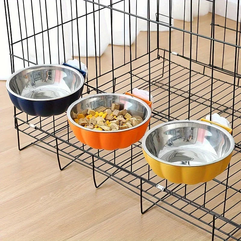 Pumpkin shaped small pet food and water bowl for Burrowly daily feeding.