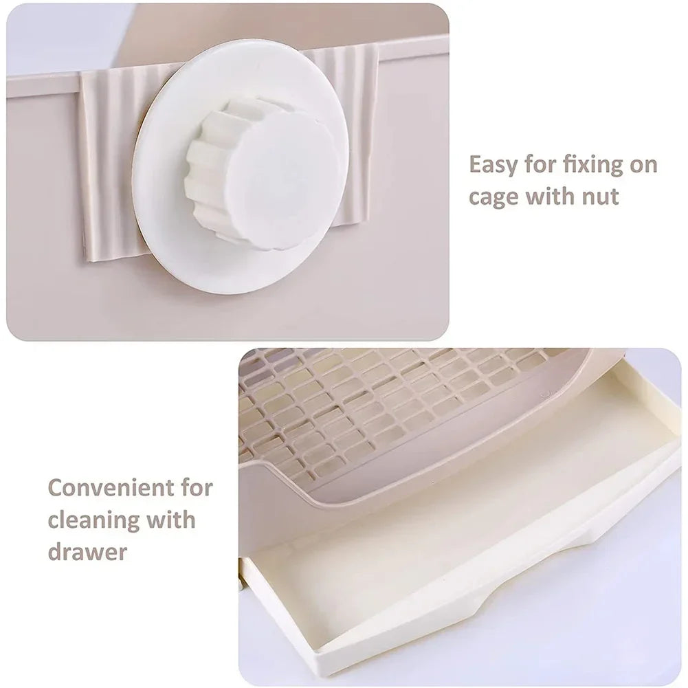Extra Large Rabbit Litter Box Bunny Toilet with Drawer 50 Pet Toilet Film