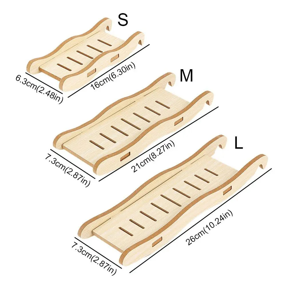 Wave Shape Wooden Hamster Ladder Wood Animals Cage Ladder Hamster