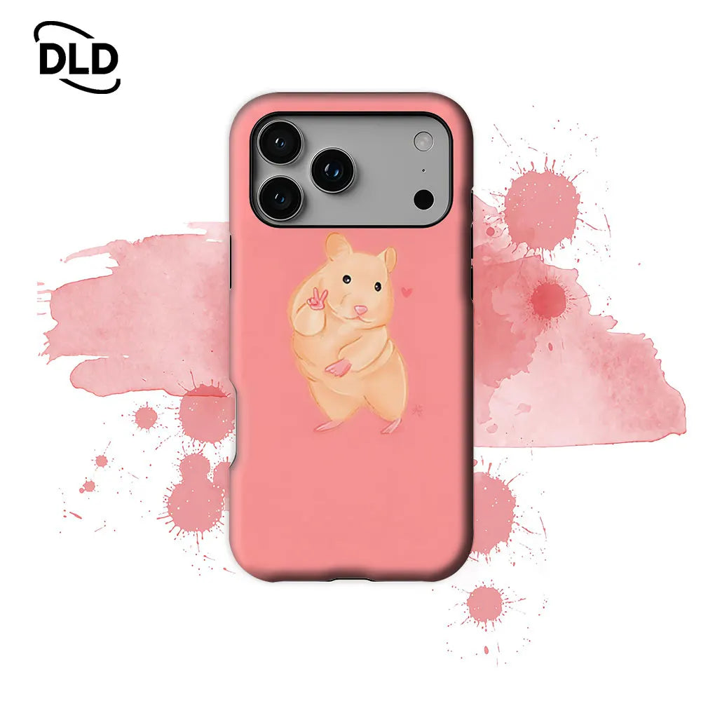 Peace Hamster Phone Case For Magnetic Phone Case for IPhone 17 16 15 14 13 Pro Max Plus Single Double-layer tough Case