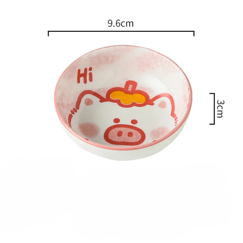 Flower Branch Rat Feeding Water Ceramic Bowl Hamster Ceramic Bowl Cartoon