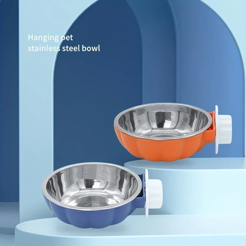 Pumpkin shaped small pet food and water bowl for Burrowly daily feeding.