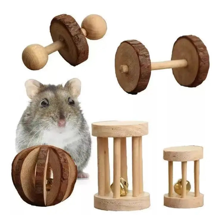 Small Pet Chew Toy Variety Set for guinea pigs, rabbits, hamsters, and rats from Burrowly small pet supplies.