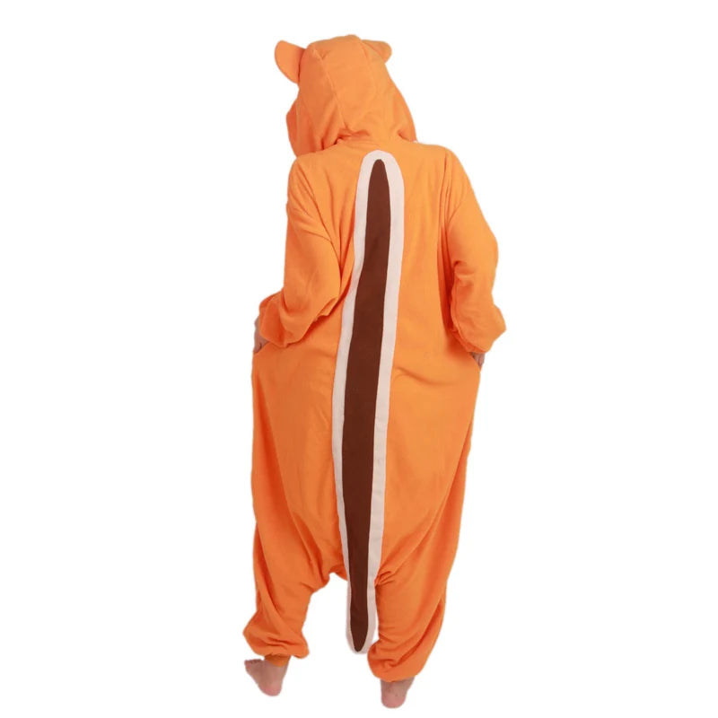 Chipmunks Full Body Clothes Kigurumi Squirrel Onesies For Adults Cosplay Costume Anime Sleepwear One-Piece Pijamas Christmas