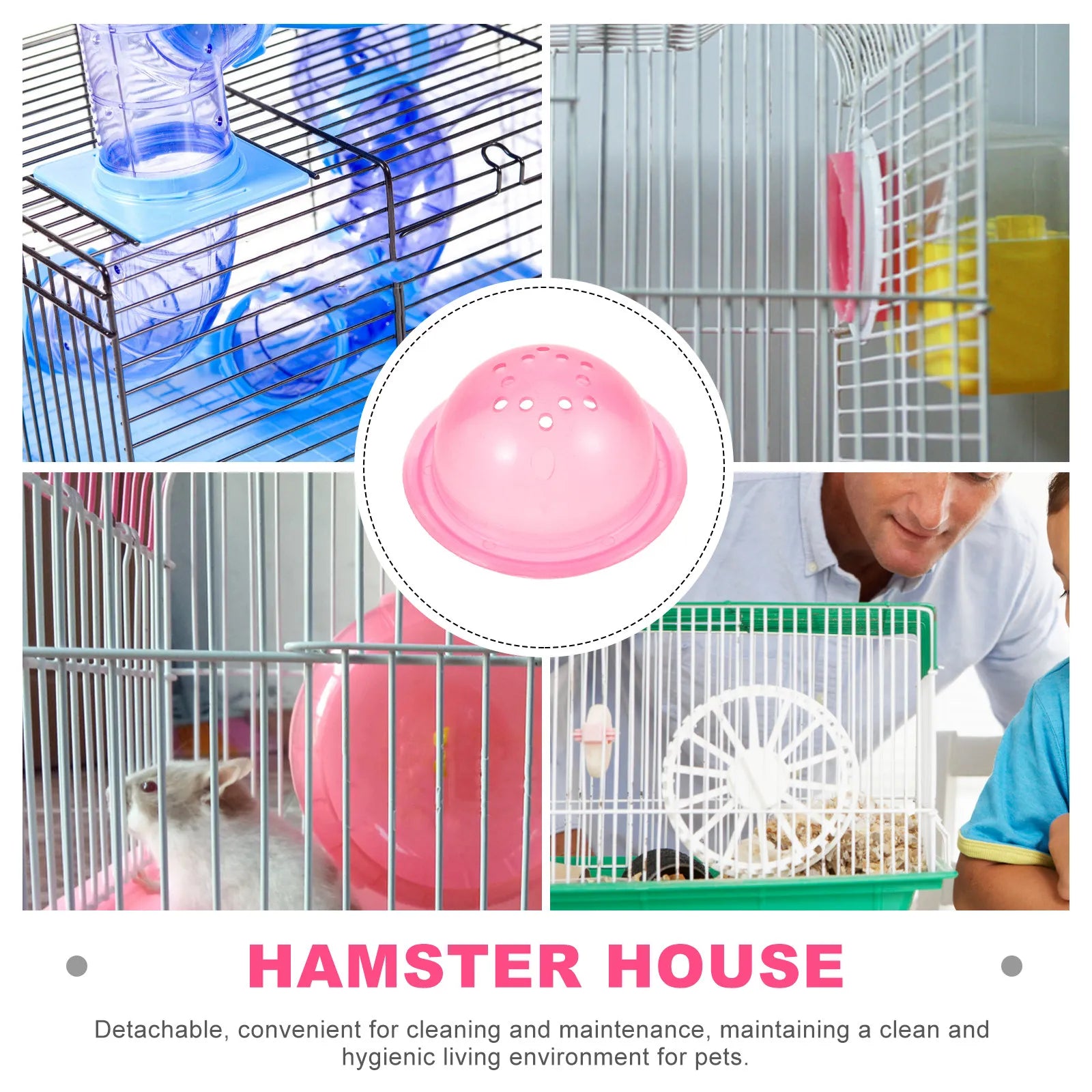 5Pcs Hamster Tube End Cap Plastic External Stopper DIY Maze Playground Accessories Chinchilla Tube Baffle Cage Activity