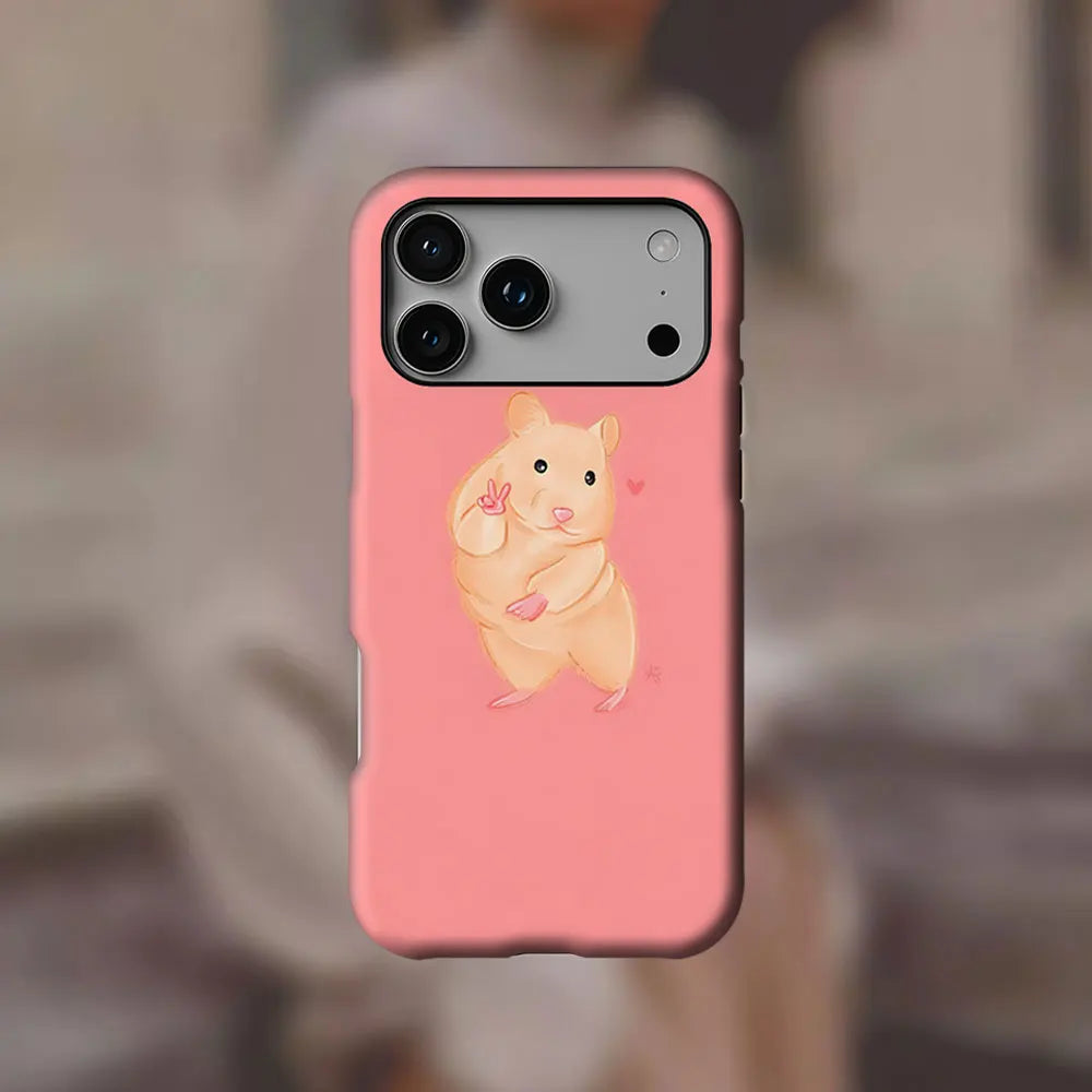 Peace Hamster Phone Case For Magnetic Phone Case for IPhone 17 16 15 14 13 Pro Max Plus Single Double-layer tough Case