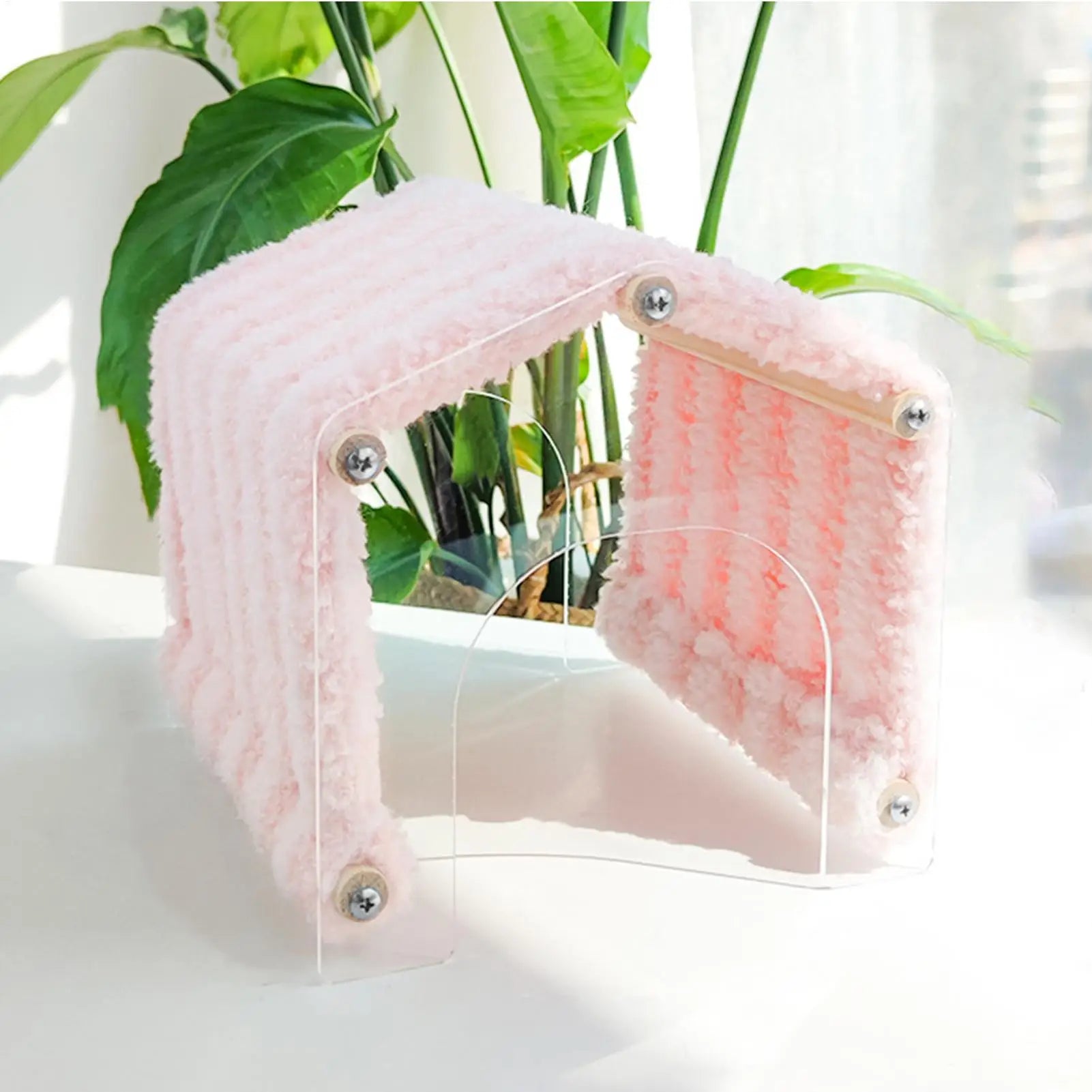 Bunny Tunnel House Habitat Space Saving Decoration Animal Tunnel With Acrylic Door For Hedgehog Chinchilla Hamster Chewing