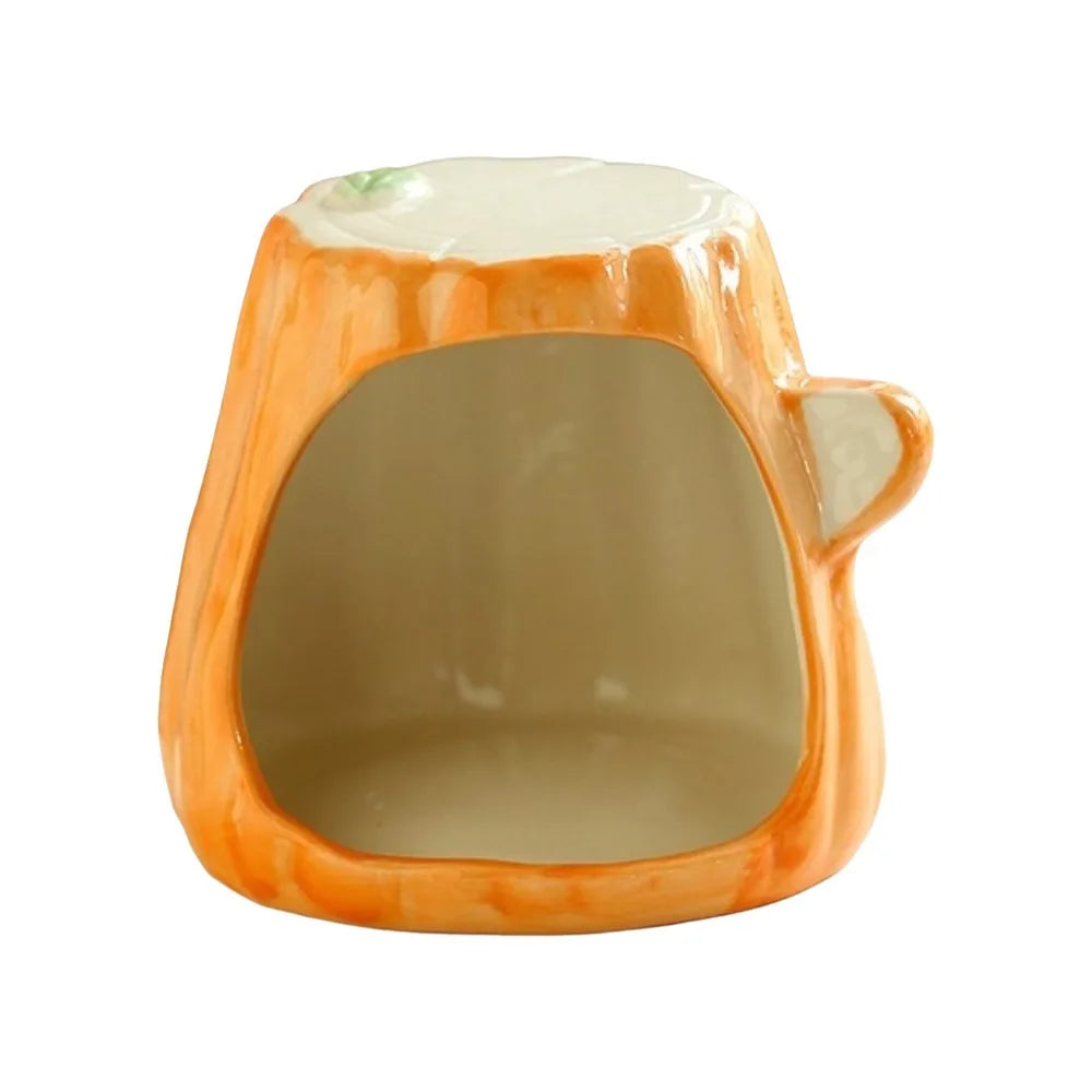 Pet Furniture Mushroom Shaped Ceramic Hamster Hideout Cute Chew-proof