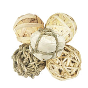 Grass Ball Chew Toy Set for Rabbits and Guinea Pigs for rabbits, guinea pigs, hamsters, and chinchillas from Burrowly small pet supplies.