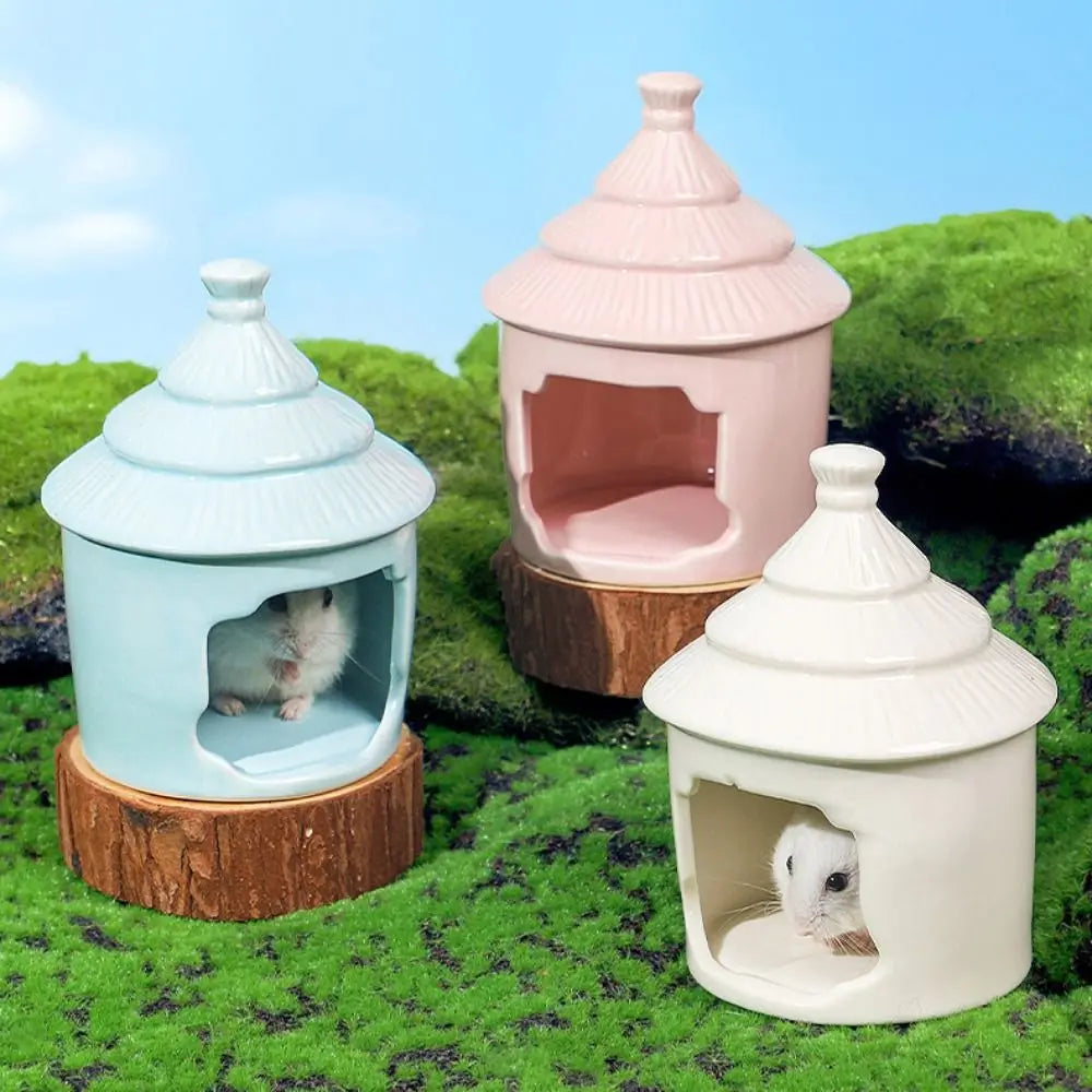 Hamster Landscaping Supplies Ceramic Hamster Nest Cute Cartoon Pet Hiding
