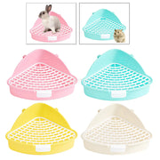 Bunny Corner Potty Trainer Tray for rabbits, ferrets, hamsters, and guinea pigs from Burrowly small pet supplies.