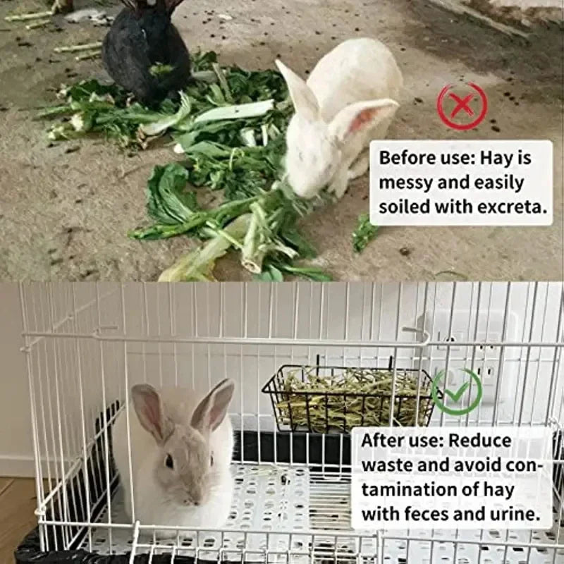 Rabbit Food Basket Grass Rack Rabbit Grass Frame Hay Feeder Rabbit Spring