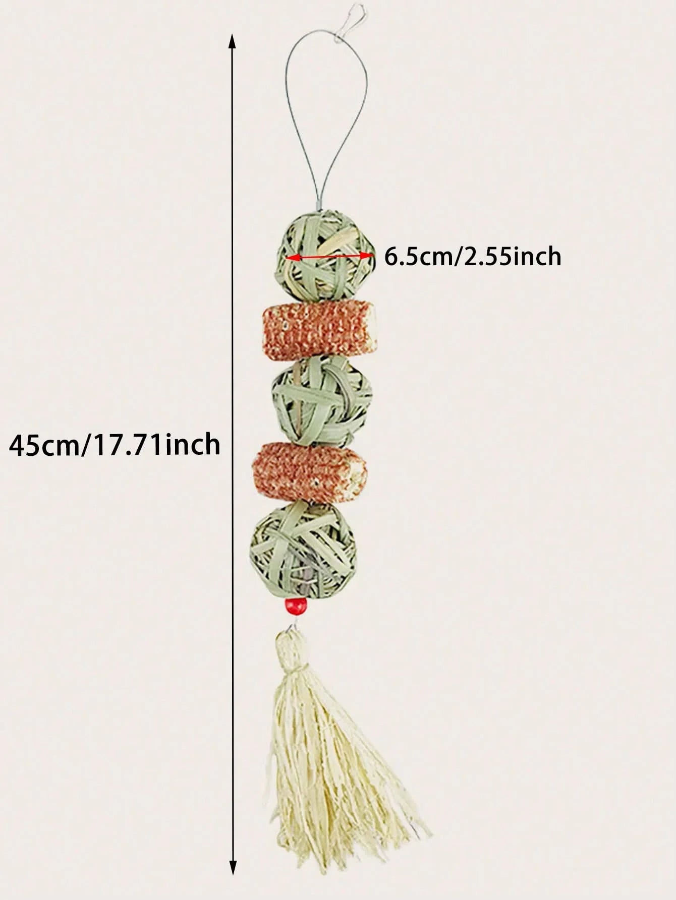 -pet Rabbit Grass Woven Ball Hanging String Rabbit Grinding Toy Hay &