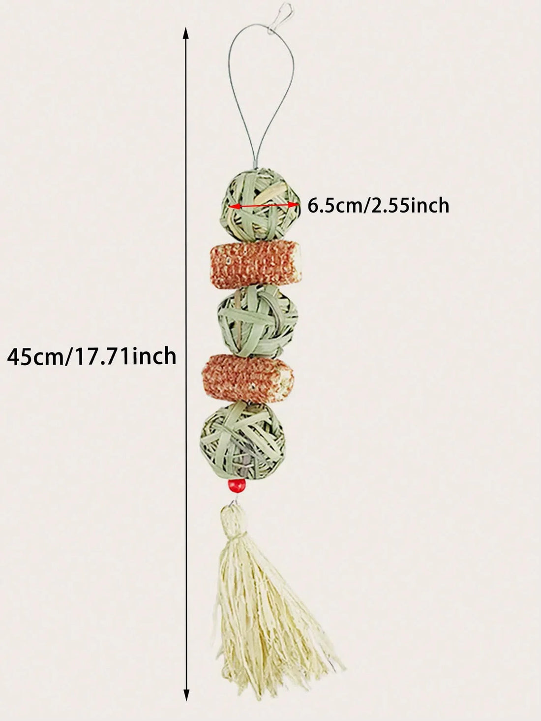 -pet Rabbit Grass Woven Ball Hanging String Rabbit Grinding Toy Hay &