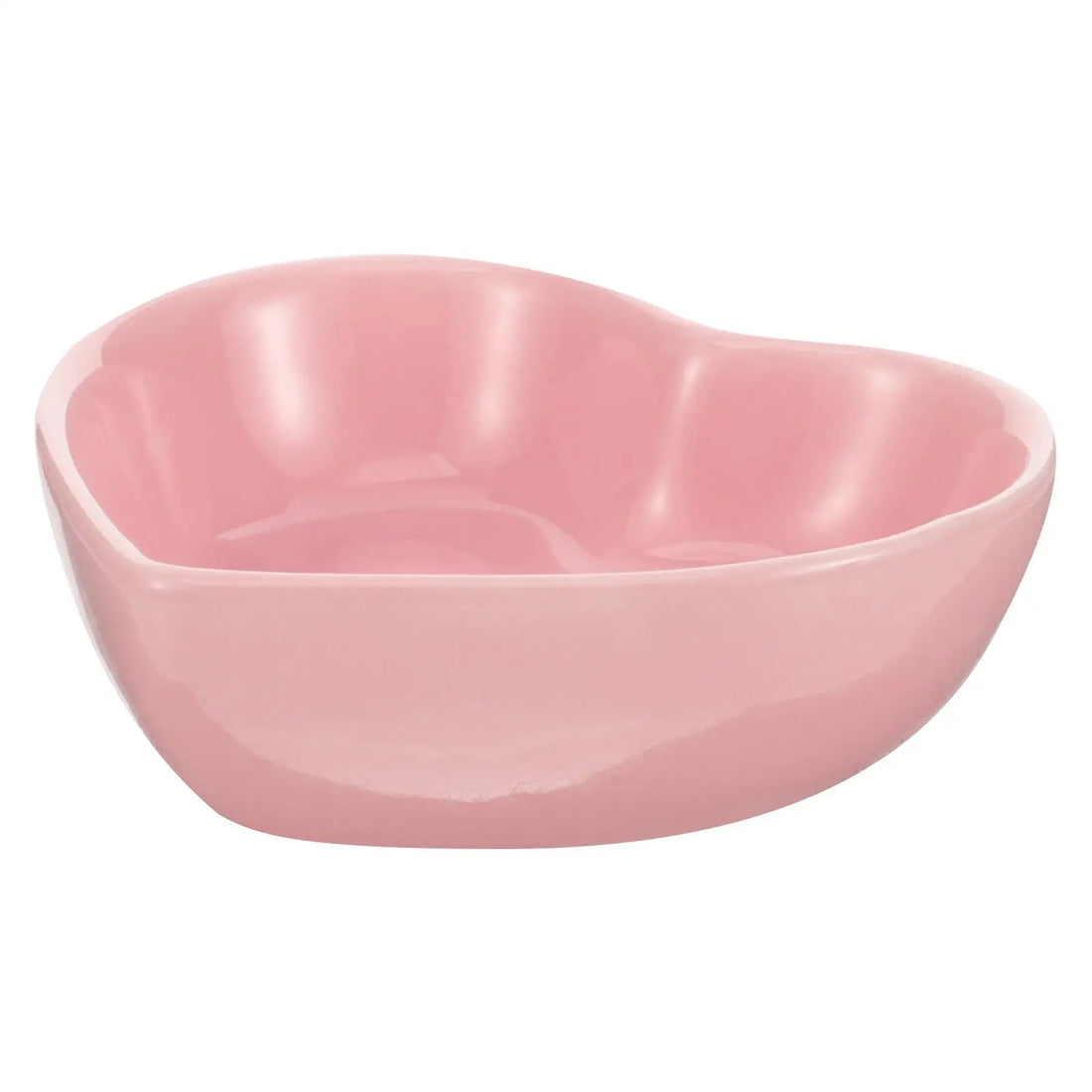 Heart-Shaped Ceramic Food Bowl for Small Pets