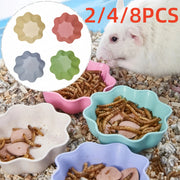 Flower mini bowl set for hamster and gerbil feeding from Burrowly.