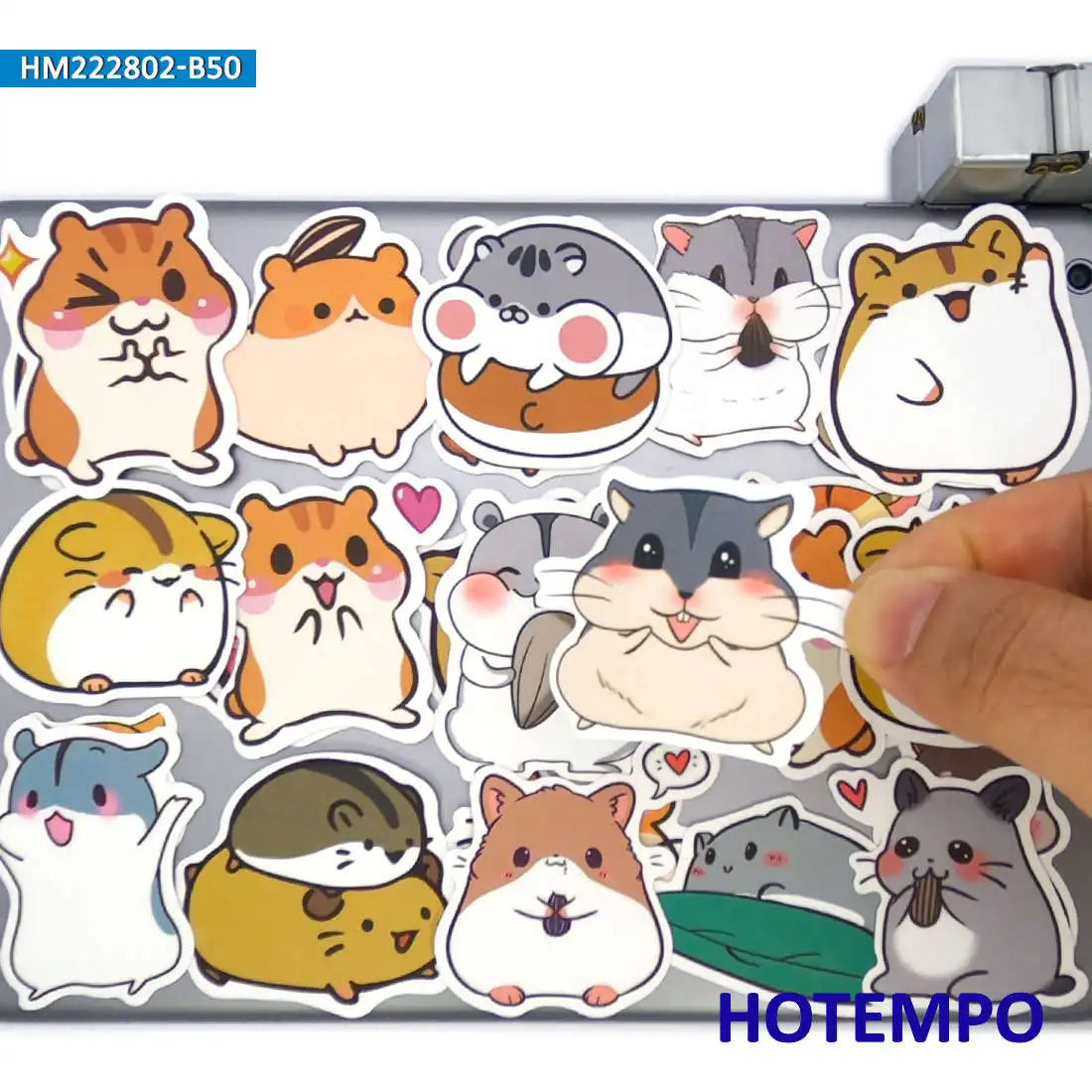 50Pieces Funny Hamster Cute Animal Cartoon Style Waterproof Stickers for Car Motorcycle Bike Skateboard Phone Laptop Sticker Toy