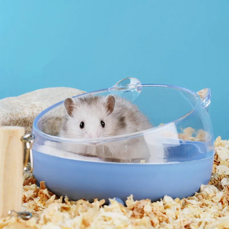 Hamster Transparent Bathing Tub Detachable Anti-splash Large Space
