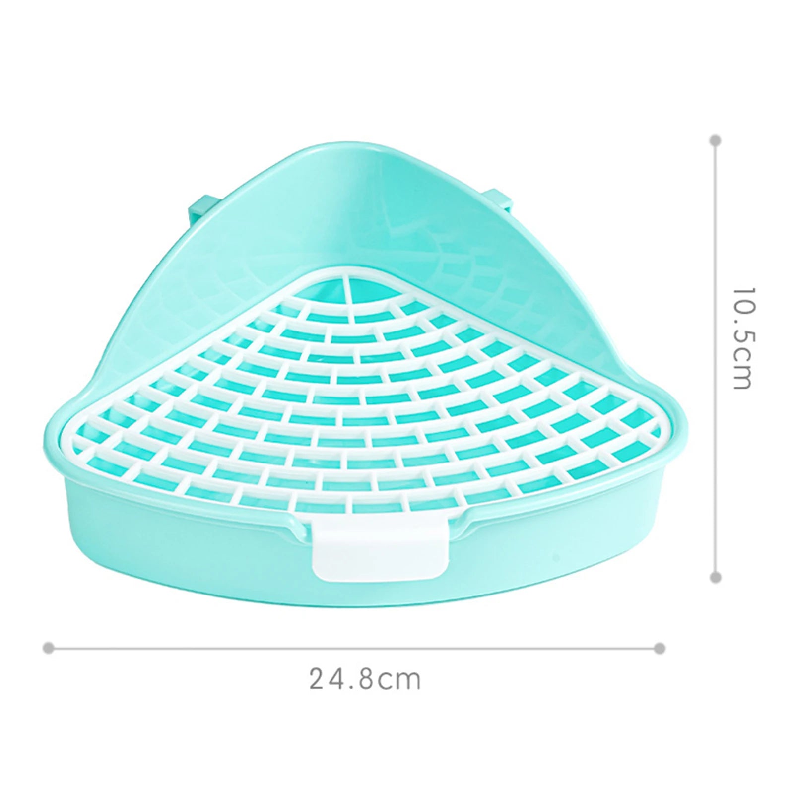 Bunny Corner Potty Trainer Tray for rabbits, ferrets, hamsters, and guinea pigs from Burrowly small pet supplies.