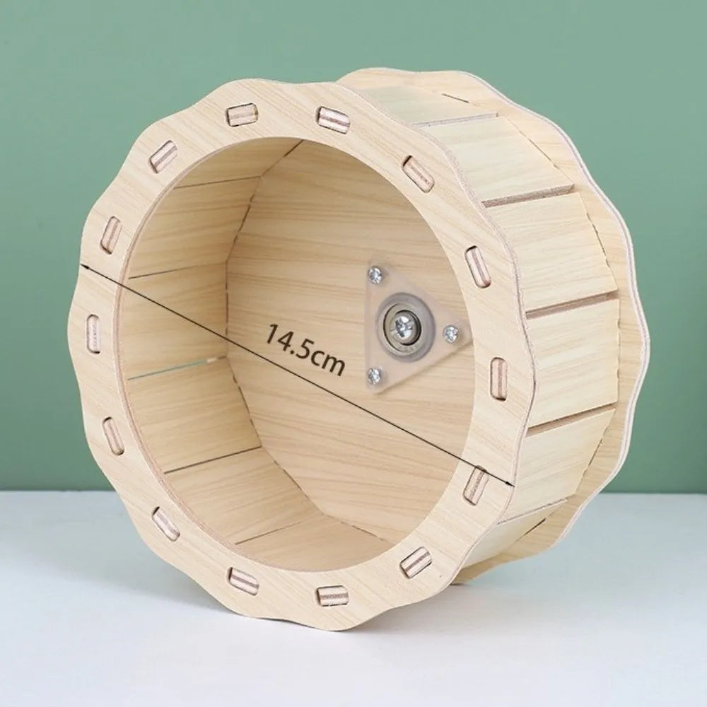 Natural Wooden Hamster Villa Easy To Install, Chewable Platform House, Durable Cage Accessories, Seesaw Swing, Pet Supplies