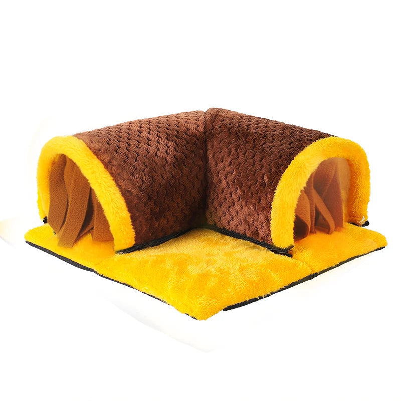 Cozy guinea pig hideout tunnel bed for Burrowly small pet comfort.