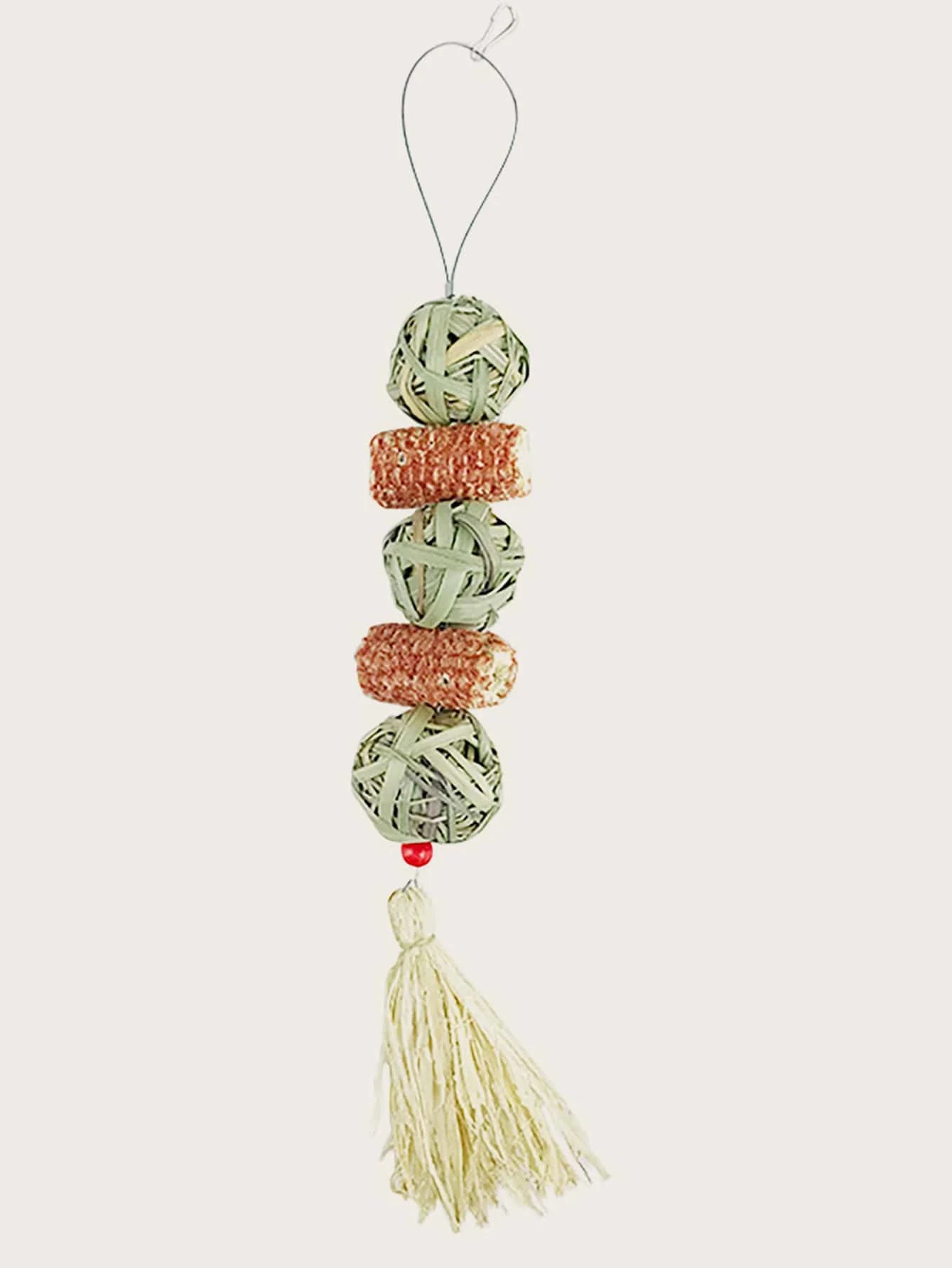 -pet Rabbit Grass Woven Ball Hanging String Rabbit Grinding Toy Hay &