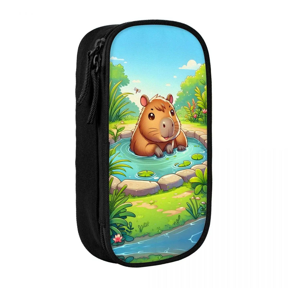 Custom Kawaii Cute Giant Cavy Capybara Pencil Case for Boys Gilrs Big Capacity Pencil Bag School Accessories