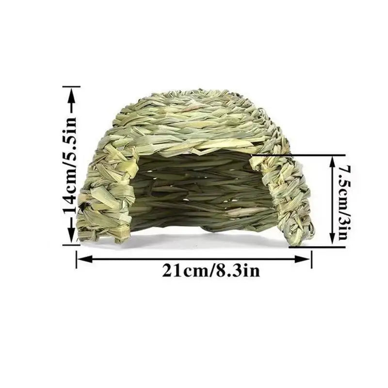 Foldable Grass Hideaway for Rabbits and Guinea Pigs for rabbits, guinea pigs, and chinchillas from Burrowly small pet supplies.