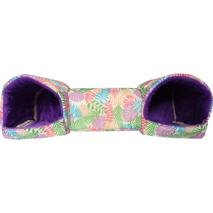 Guinea Pig Hideout Tunnel Blue Small Animal Bed with Anti-slip Bottom