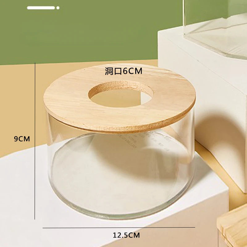Creative Hamster Bath Room Bathing Room Sandbox Fully Transparent Large Toilet Dual Purpose Urine Basin Golden Bear Supplies