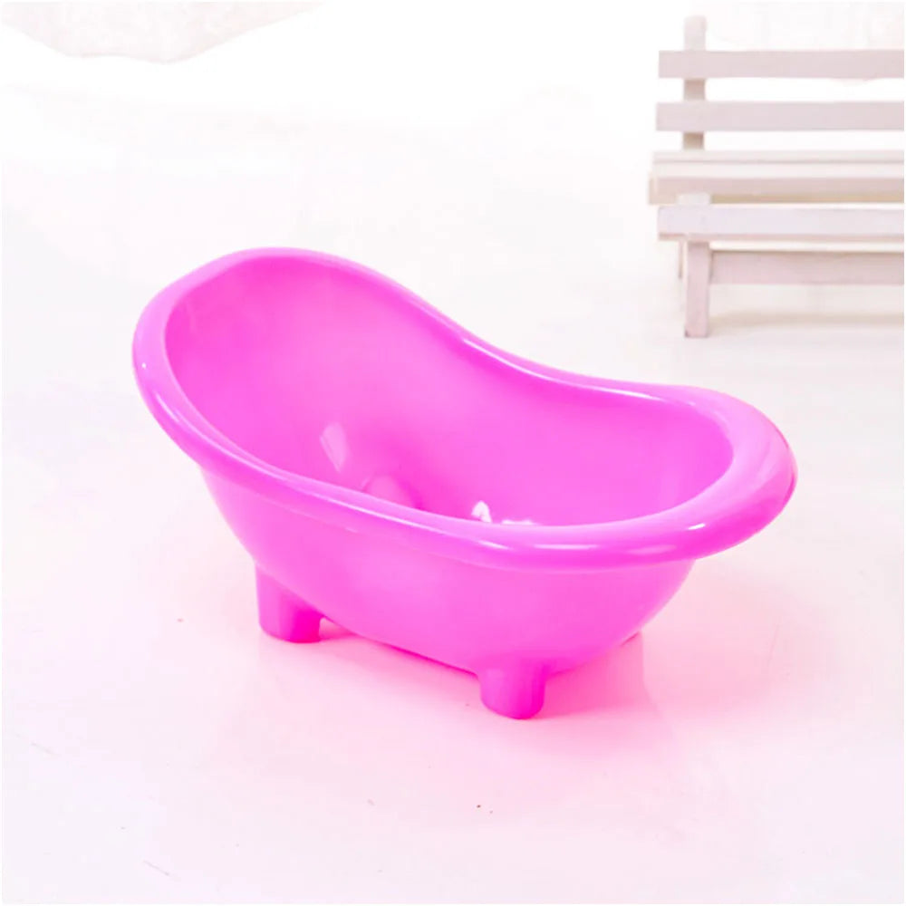 Pet Mouse Bathing Bathtub Plastic Bathtub Hamster Bathing Supplies Toy Little Pet Bathroom Pet Rat Cage Accessories