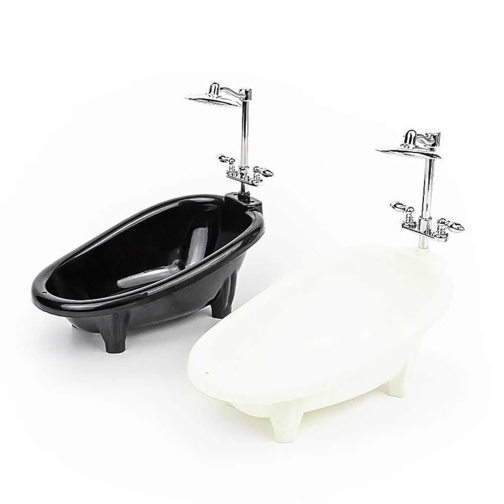1 PC Miniature Pet Bathtub Simulation Shower Toy for Hamster Lizard Gecko Bird Terrarium Habitat Decor Cage Water Feeding Clean
