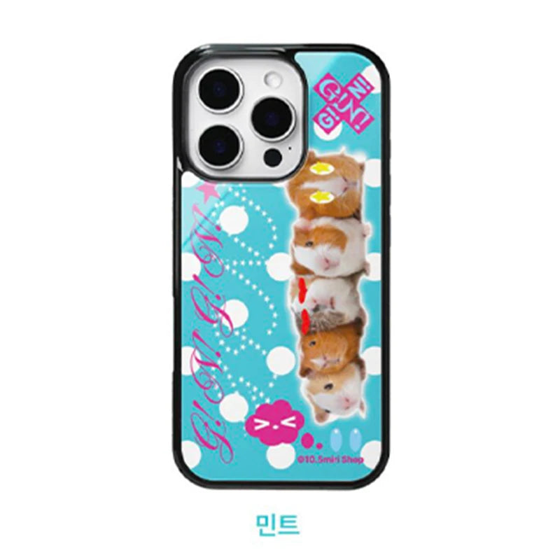 Korean Ins Hottie Cute Guinea Pig Phone Case For iPhone 17 Air 16 Pro Max 15 14 Plus 13 12 11 Pro Shockproof Silicone Back Cover