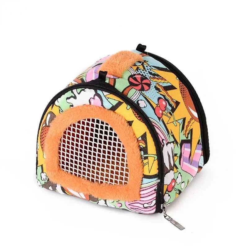 Breathable Sling Carrier for Hamsters and Small Pets for hamsters, guinea pigs, rabbits, and ferrets from Burrowly small pet supplies.