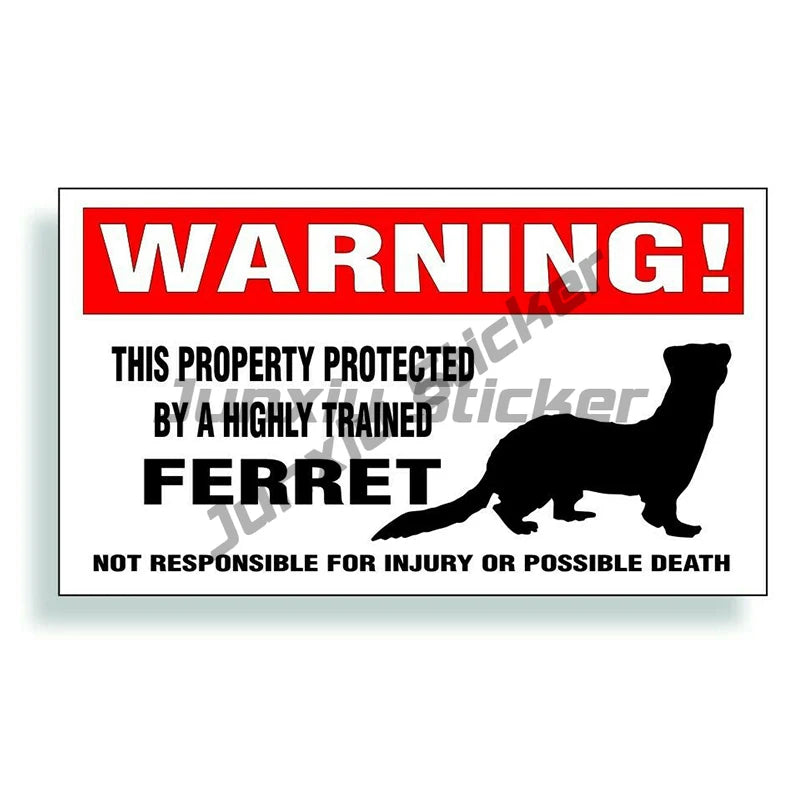 Cartoon Cool Ferret Rodent Do You Have A Problem Car Stickes Funny Windows Trunk Waterproof Vinyl Decal Laptop Bumper Decoration