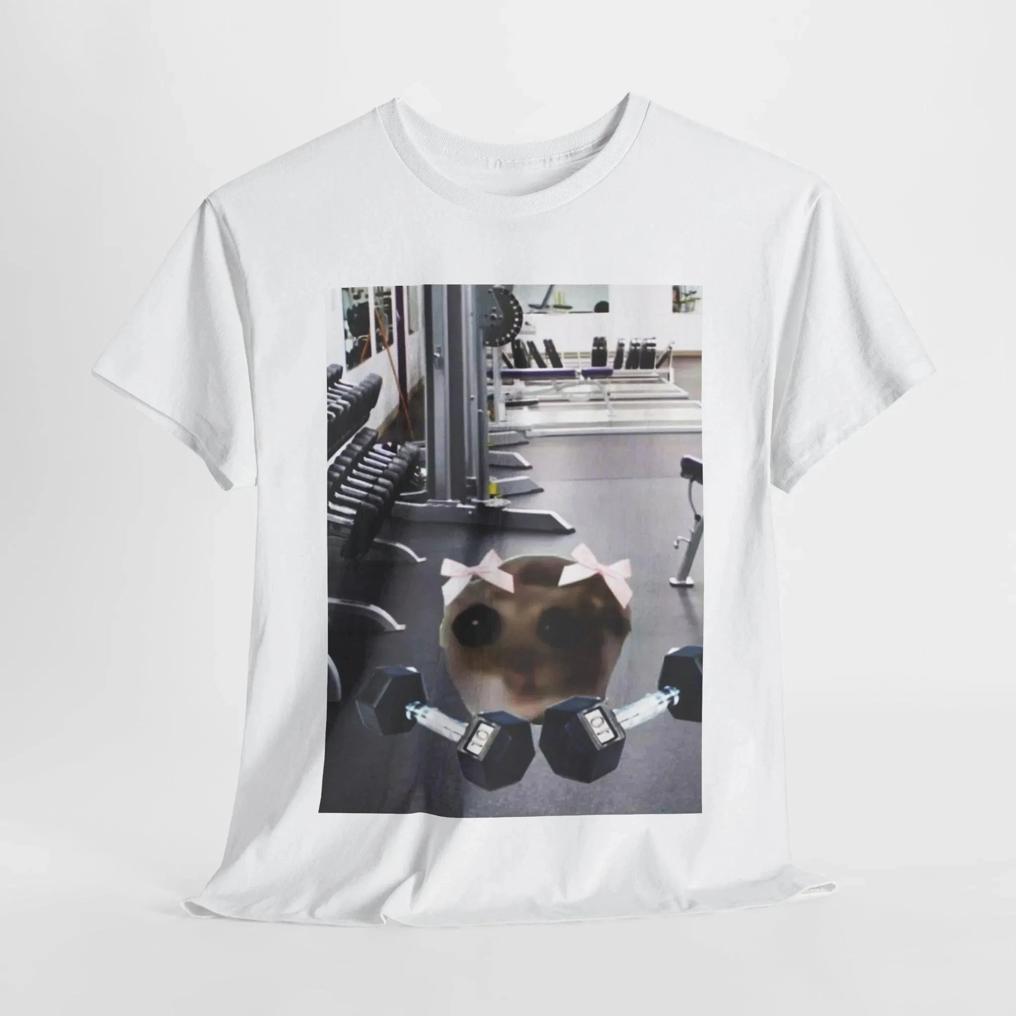 Sad Hamster Fitness Funny Meme T-Shirt Men's and Women's Short Sleeve  Tees Y2k Shirt Vintage Hip Hop Tops Men Clothing