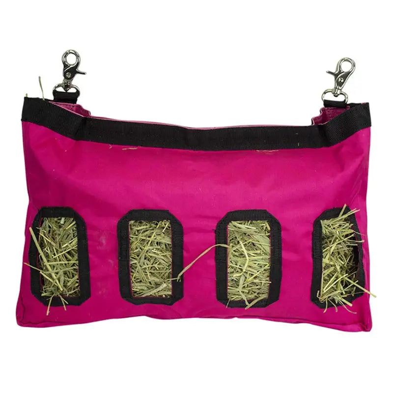 Hay Bag Hanging Pouch Feeder Holder Feeding Dispenser Container for Rabbit