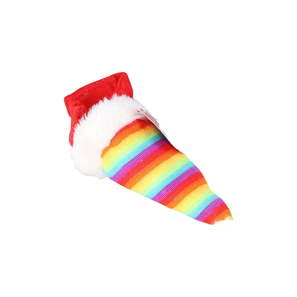 Kitty Rainbow Hamster Head Accessories Party Supplies Small Animals Cat Hat Pet Christmas Hat Costume Decor Santa Claus Cap