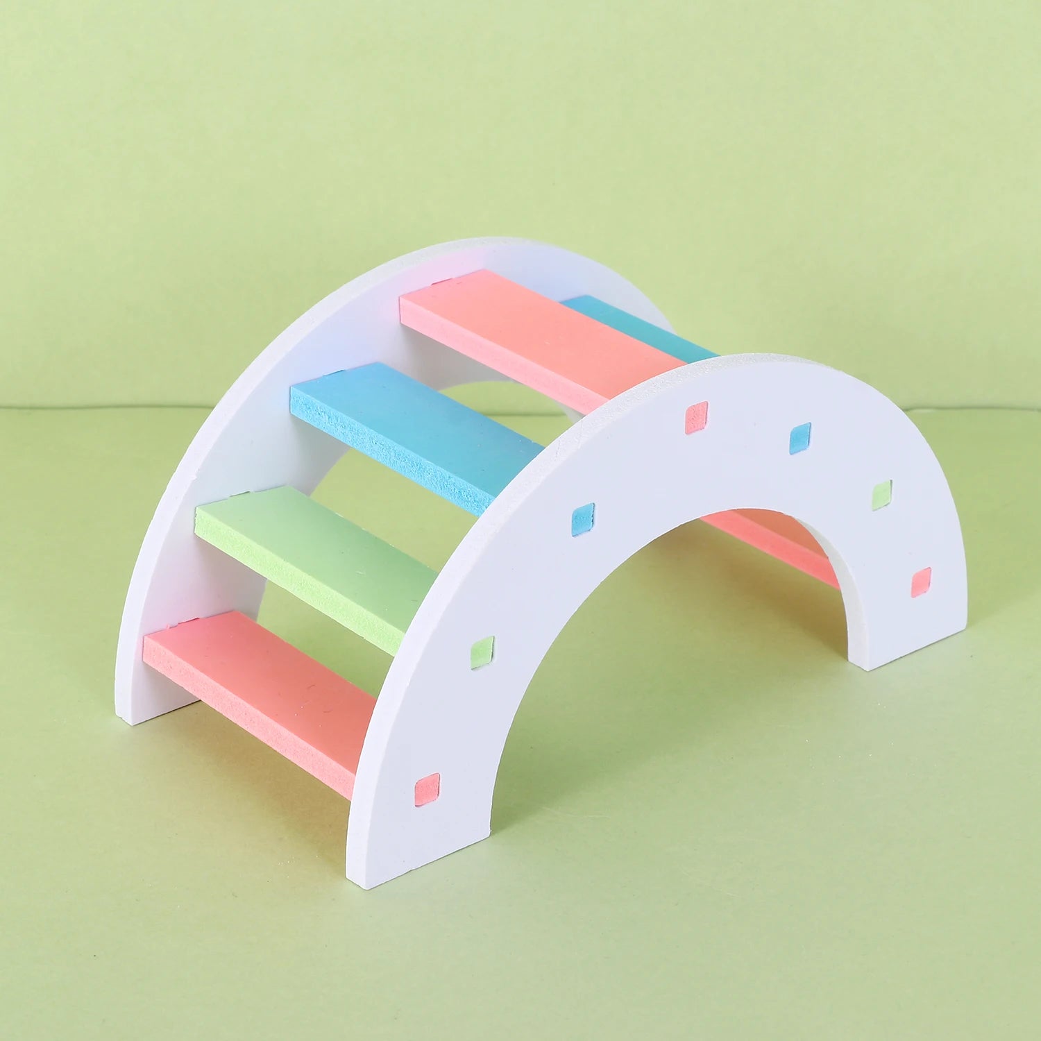 1 Pieces Hamster Toys Set Include Wooden Hamster House Rainbow Bridge Cozy