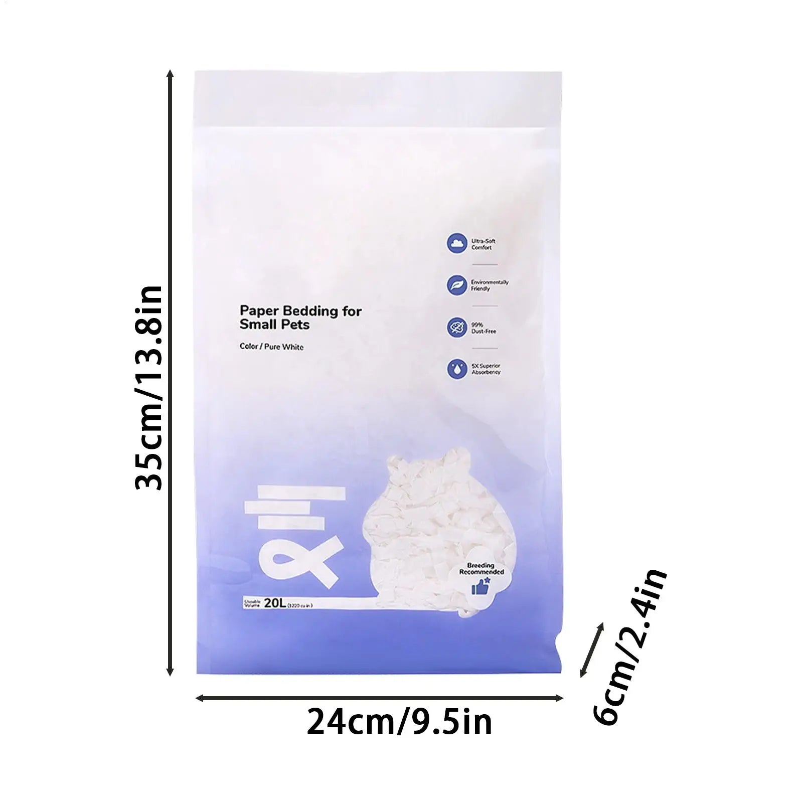 Small Animal Bedding Hamster Paper Cotton Bedding Odor Control Water Absorption Cage Decoration Rabbits Supplies for Outdoor
