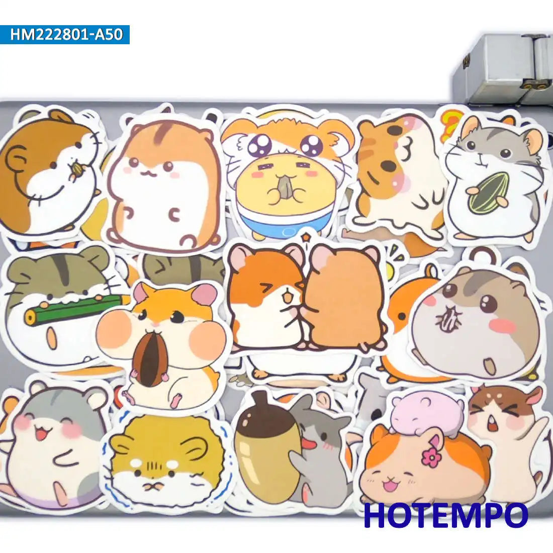 50Pieces Funny Hamster Cute Animal Cartoon Style Waterproof Stickers for Car Motorcycle Bike Skateboard Phone Laptop Sticker Toy