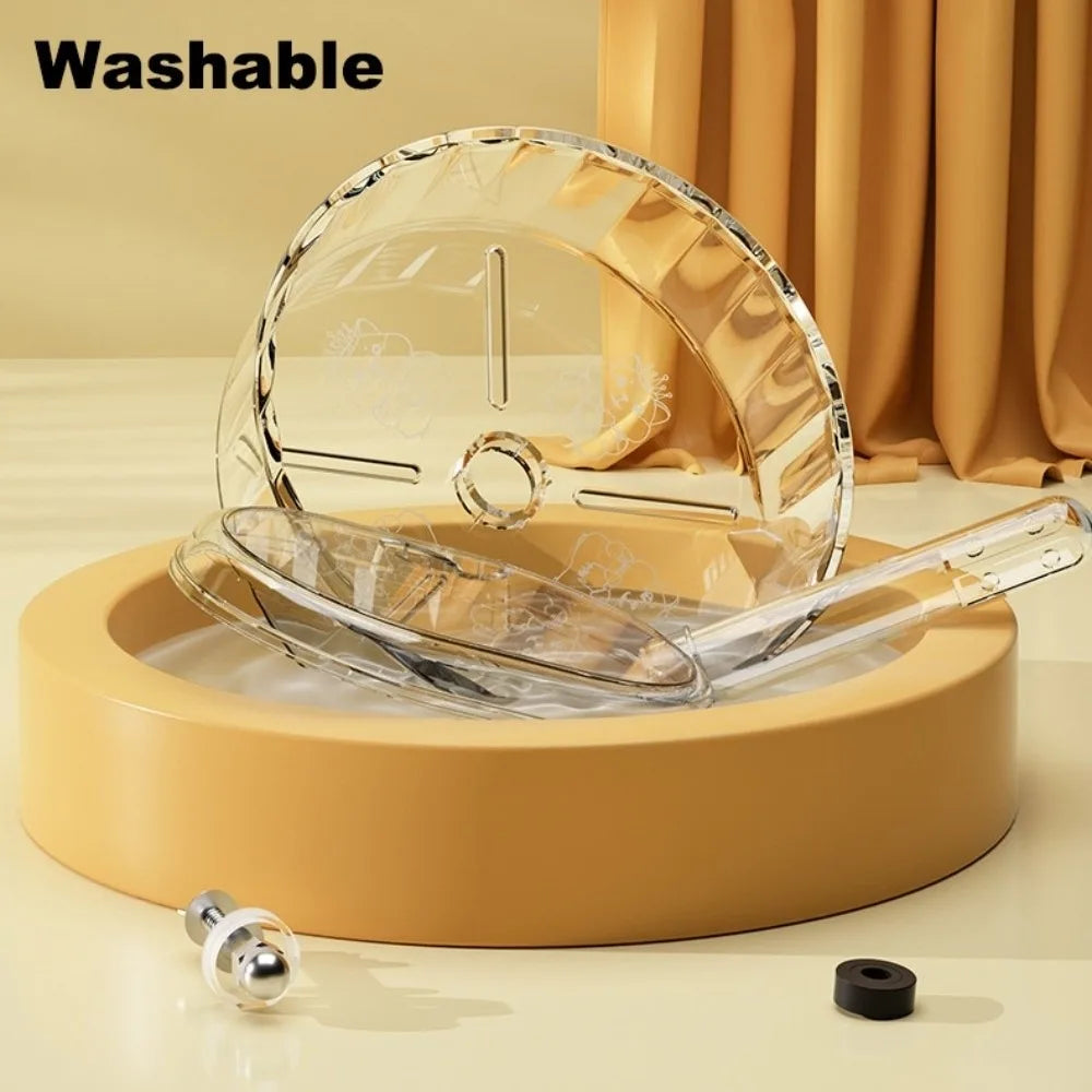 Silent Bracket Hamster Running Wheel High-quality Stand Toy Roller Golden