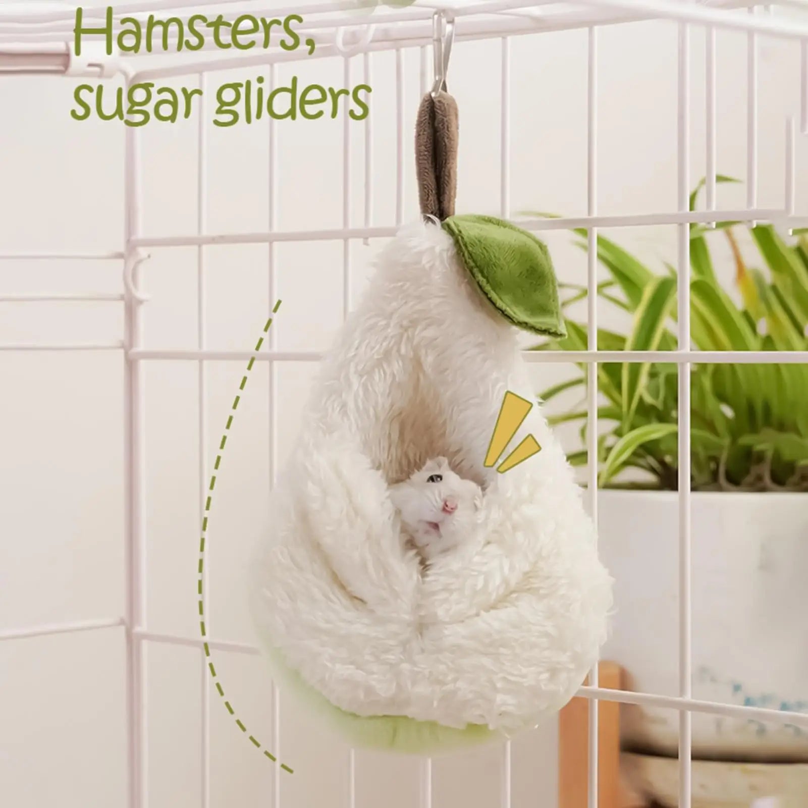 Chinchilla Hammock with Hook House Funny Decor Funny Hamster Bed Warm Nest