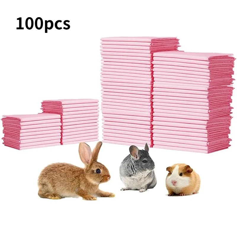 Pet Training Pads Rabbit Pee Pads Super Absorbent Disposable Toilet for Guinea Pig Hamster Chinchilla Cat Reptile Small Pet