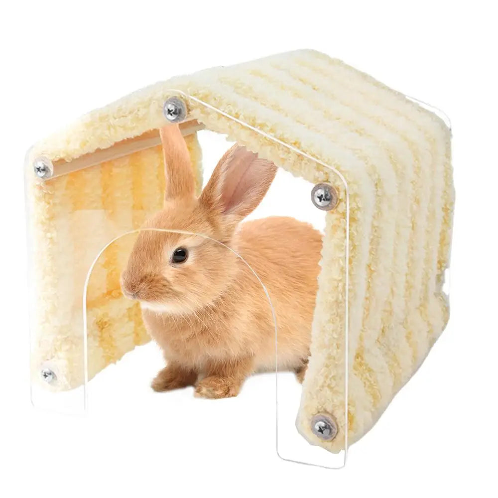 Bunny Tunnel House Habitat Space Saving Decoration Animal Tunnel With Acrylic Door For Hedgehog Chinchilla Hamster Chewing
