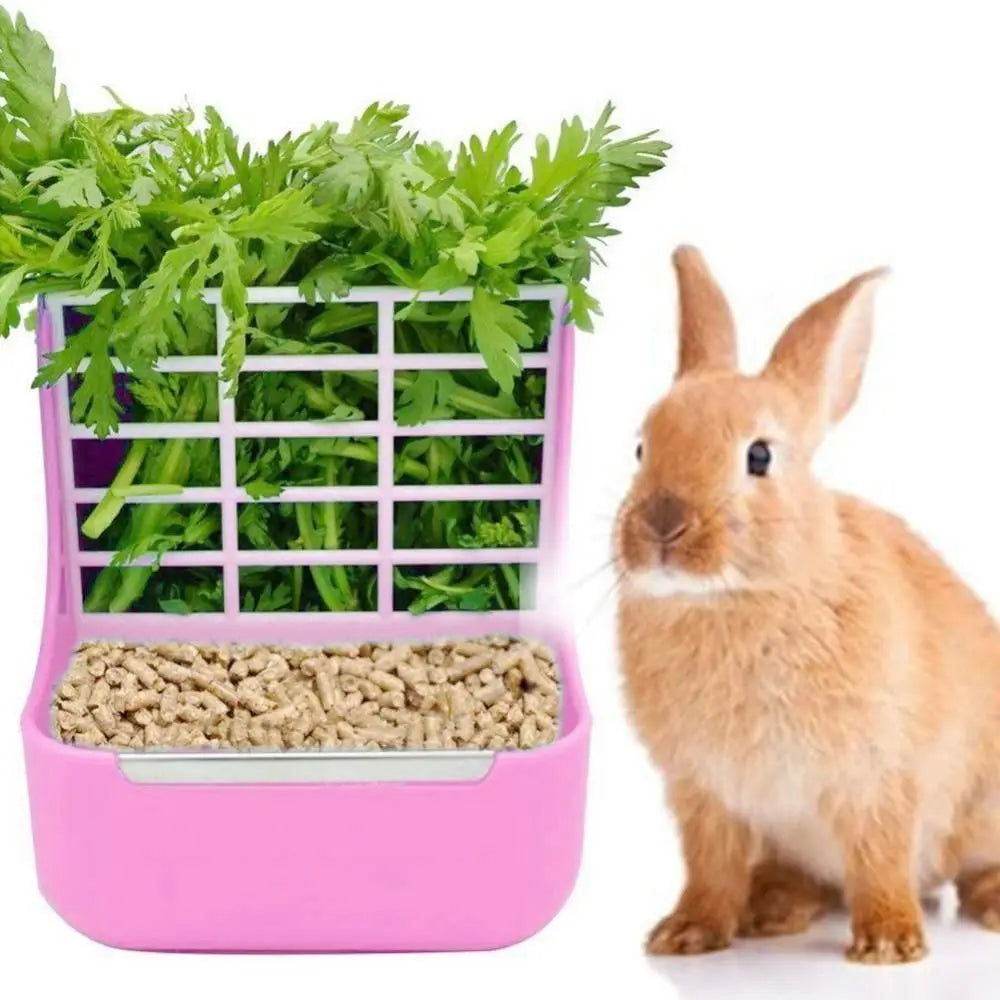 Small Pet Hay Feeder Bowl Rack