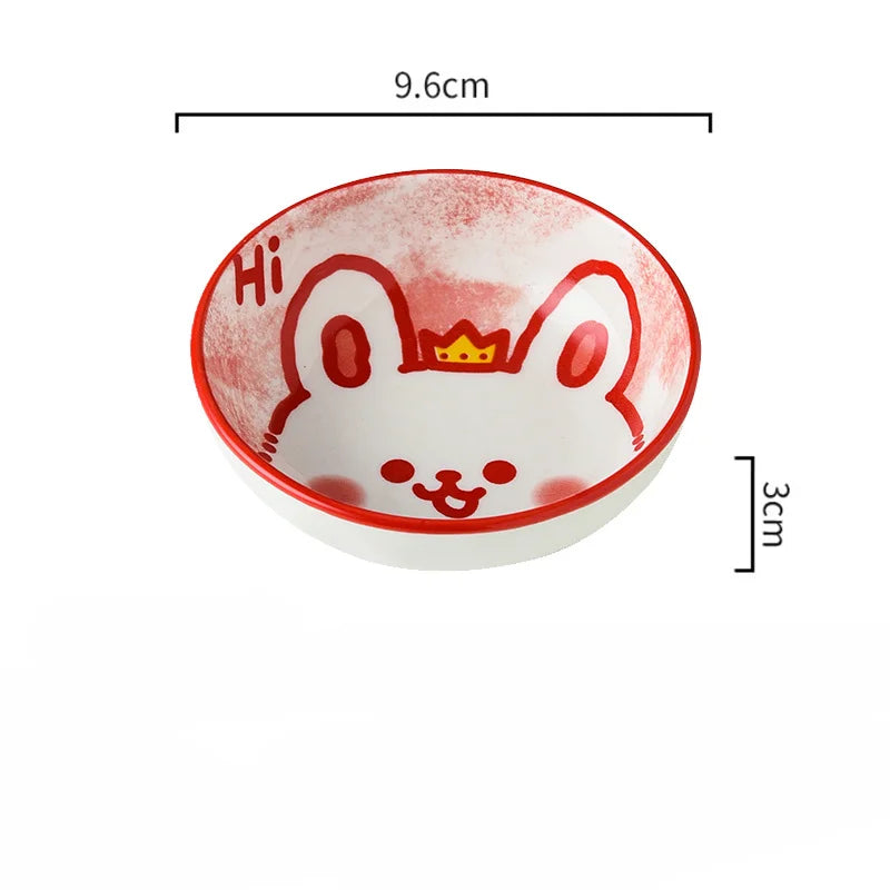 Flower Branch Rat Feeding Water Ceramic Bowl Hamster Ceramic Bowl Cartoon