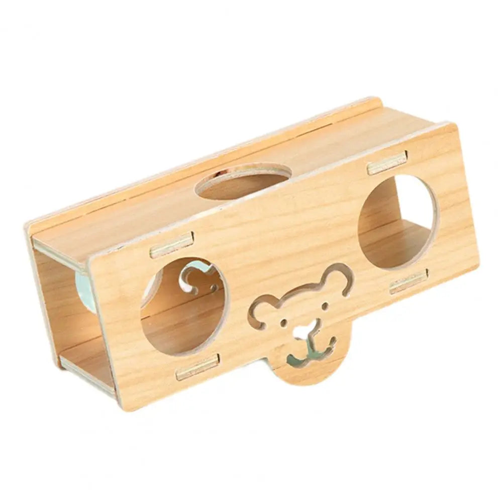 Hamster Wooden Small Villa Swing Seesaw Pet Climbing Play Hut Chews Toy Hamster Sleeping Nest Hide Out Quail Rutin Chicken Toy